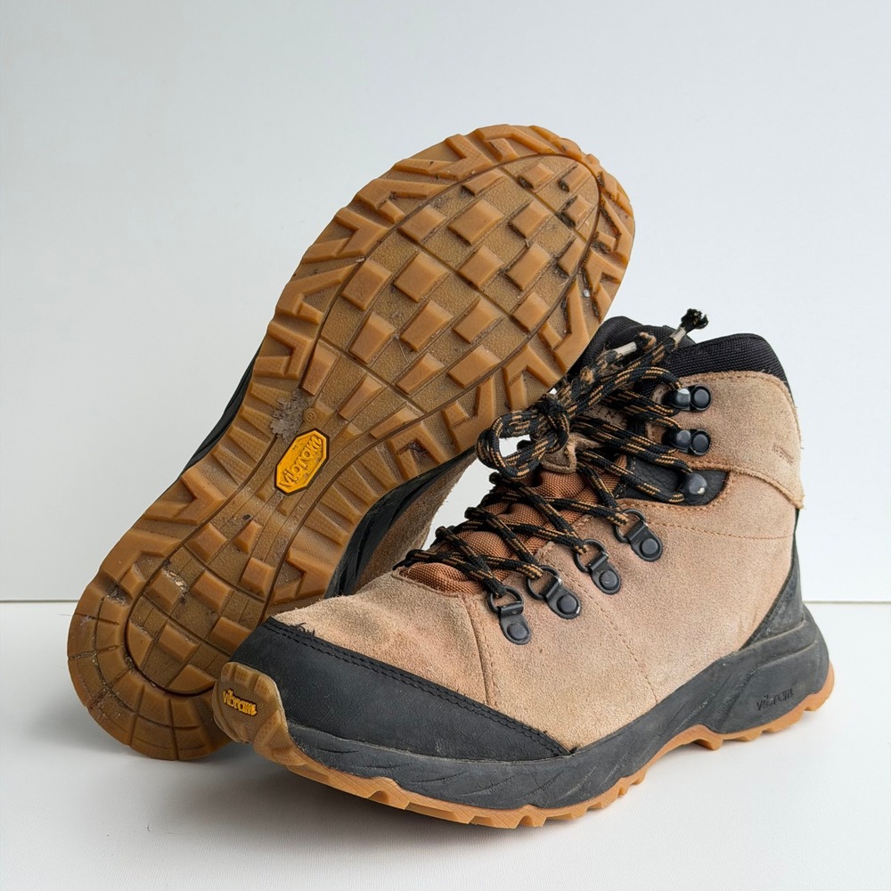 Alpine Design Trekker Boots Mens 8.5 Tan Suede Waterproof Vibram Outdoor Hiking